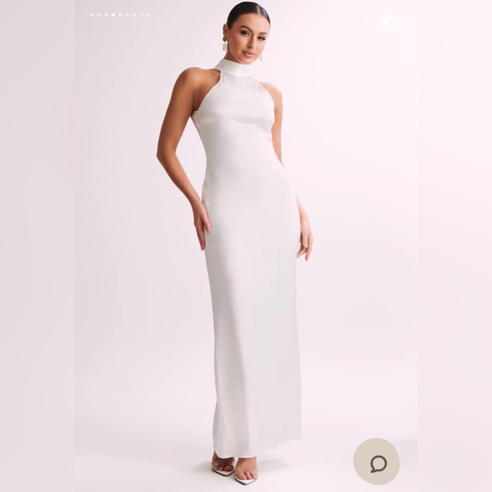 White satin dress